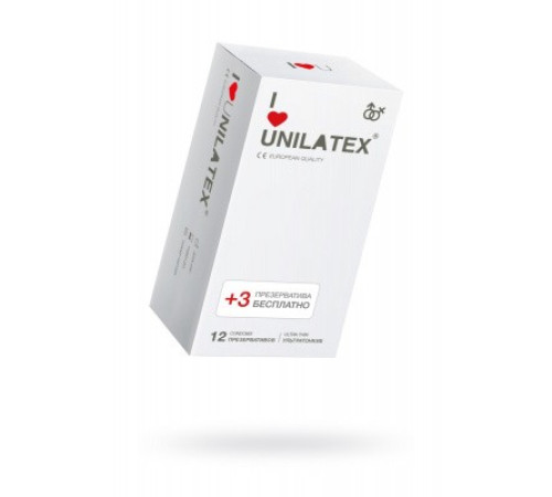 Презервативы Unilatex "Ultra Thin" ультратонкие, 15 шт