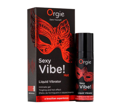 Жидкий вибратор ORGIE SEXY VIBE! HOT  с разогревающим эффектом 15мл