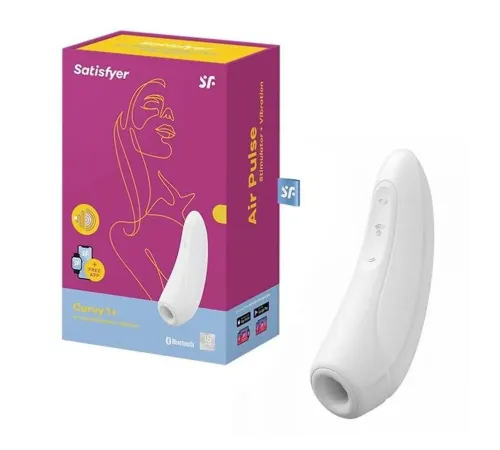 Вакуумный клиторальный стимулятор Satisfyer Curvy 1+, белый