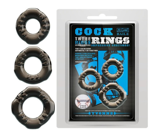 Набор эрекционных колец Baile Cock rings, 3 шт