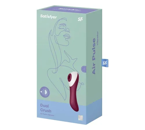 Вакуумный стимулятор с вибрацией Dual Crush от Satisfyer