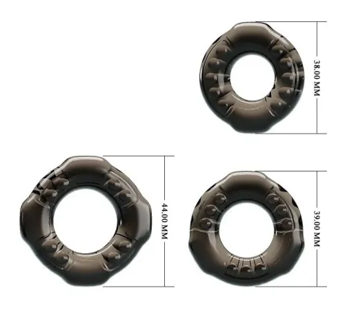 Набор эрекционных колец Baile Cock rings, 3 шт