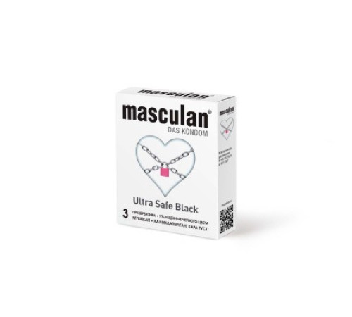 Презервативы Masculan Ultra Safe Black, ультрапрочные, 3 шт