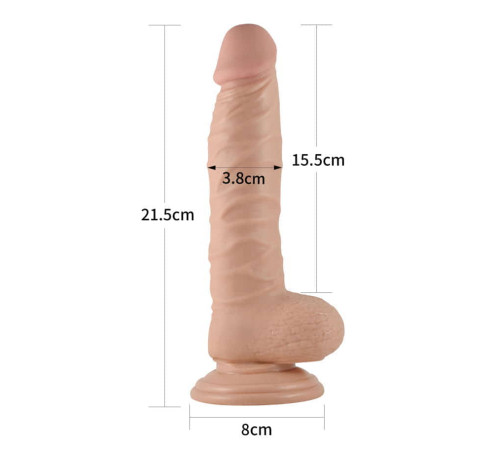 Фаллоимитатор Real Extreme от Love Toy, с вибрацией, (22 х 3,6 см)