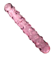 Фаллоимитатор стеклянный, розовый (17,5 х 2,8 см)