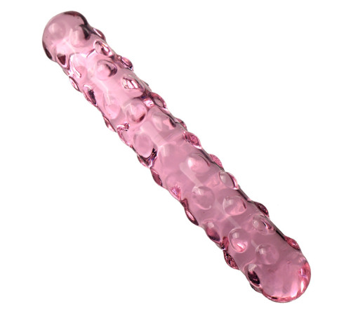 Фаллоимитатор стеклянный, розовый (17,5 х 2,8 см)