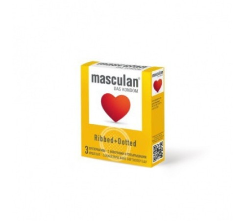 Презервативы Masculan Dotty+Ribbed 3 шт