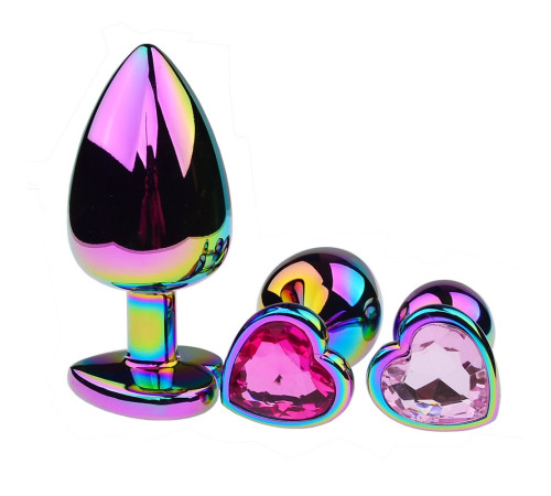 Анальная пробка Plug with Purple Crystal L (7,8 х 4 см)