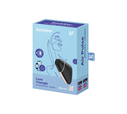 Вакуумный клиторальный стимулятор с вибрацией Satisfyer Love triangle black
