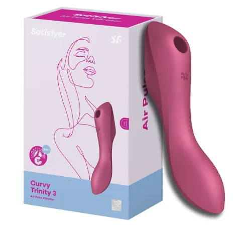 Вакуумно-волновой стимулятор Satisfyer Curvy Trinity 3, розовый