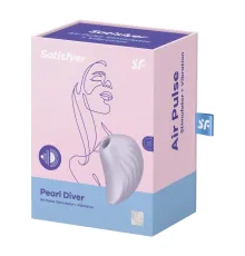 Вакуумный клиторальный стимулятор с вибрацией Pearl Diver Satisfyer сиреневый
