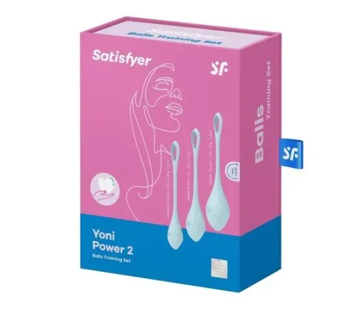 Вагинальные шарики Satisfyer Yoni Power-2, голубой