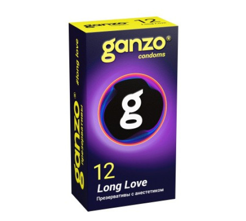 Презервативы Ganzo Long Love, с анестетиком, 12 шт