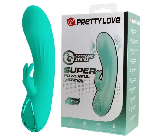 Вибратор кролик DJ Stick от Pretty Love, бирюзовый