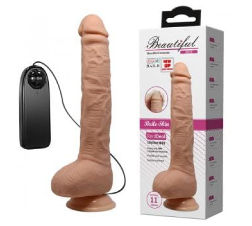 Фаллоимитатор Dick от Beautiful, с вибрацией (26 см x 4,2 см)