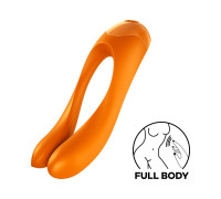 Вибратор на палец Candy Cane от Satisfyer, оранжевый