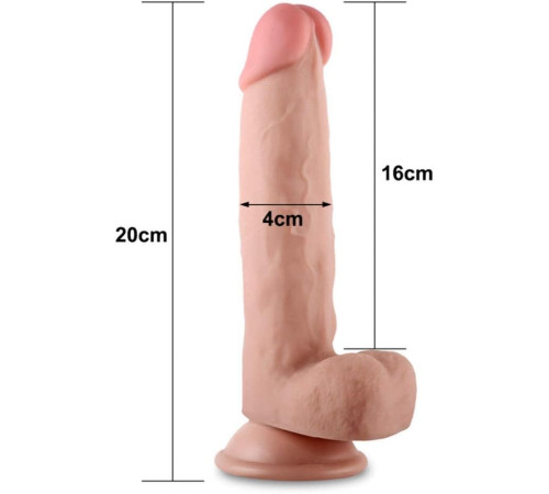 Фаллоимитатор Silding-Skin dong от Love Toy, (20 см х 4 см)