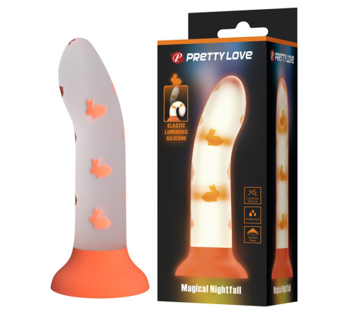 Фаллоимитатор светящийся Magical Nightfall от Pretty Love (17 см х 3,3 см)
