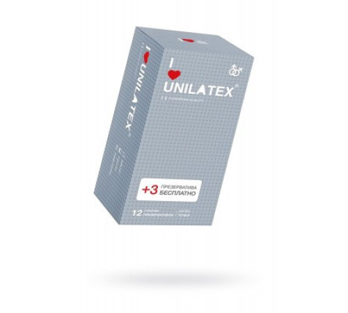 Презервативы Unilatex Dotted, с точечной поверхностью, 15 шт