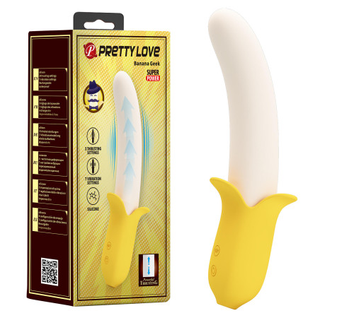 Вибратор с ротацией Love Banana Geek от Pretty Love