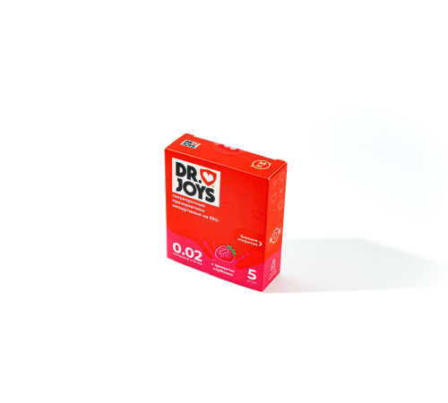 Презервативы DR Joys strawberry 002, 5 шт