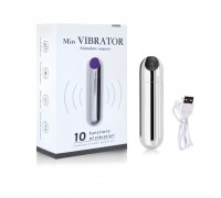 Вибропуля Mini vibro, серебряная