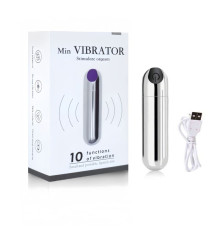 Вибропуля Mini vibro, серебряная