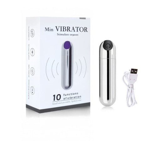 Вибропуля Mini vibro, серебряная