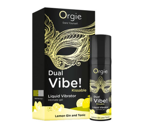 Жидкий вибратор ORGIE Dual Vibe! Lemon Gin And Tonic 15мл