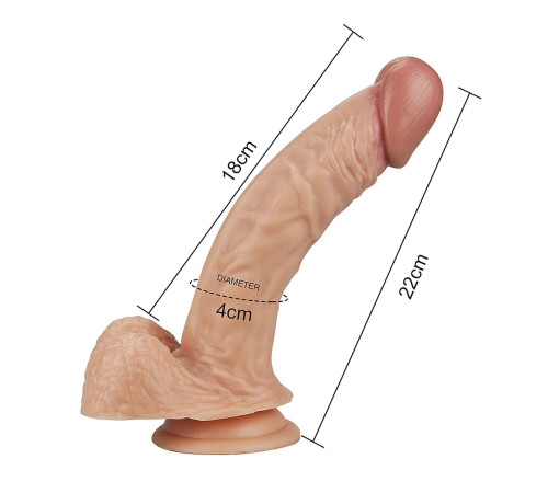 Фаллоимитатор Real Extreme от Love Toy, с вибрацией (18 см х 4 см)