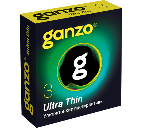 Презервативы Ganzo Ultra thin, ультратонкие, 3 шт
