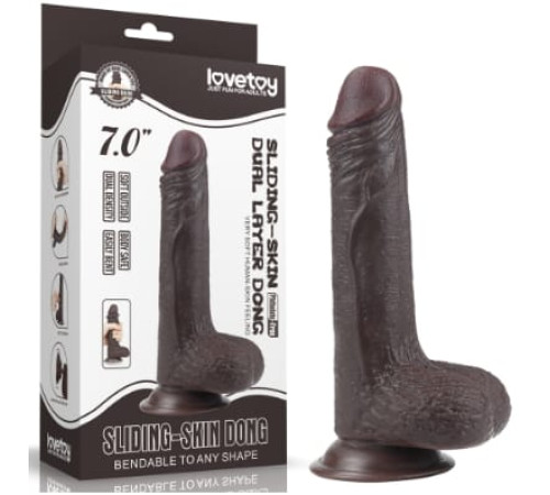 Фаллоимитатор Silding-Skin dong от Love Toy (18 см х 3,5 см)