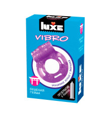 Виброкольцо + Презерватив Бешеная Гейша 1шт. от Luxe VIBRO