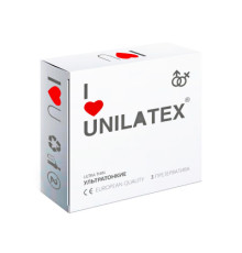 Презервативы Unilatex Ultra Thin, ультратонкие, 3 шт