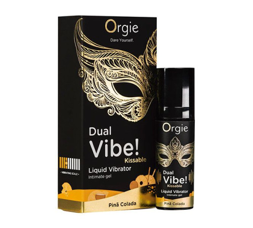 Жидкий вибратор ORGIE DUAL VIBE! KISSABLE PINÃ COLADA 15мл