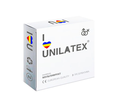 Презервативы Unilatex Multifruits, цветные и ароматизированные, 3 шт
