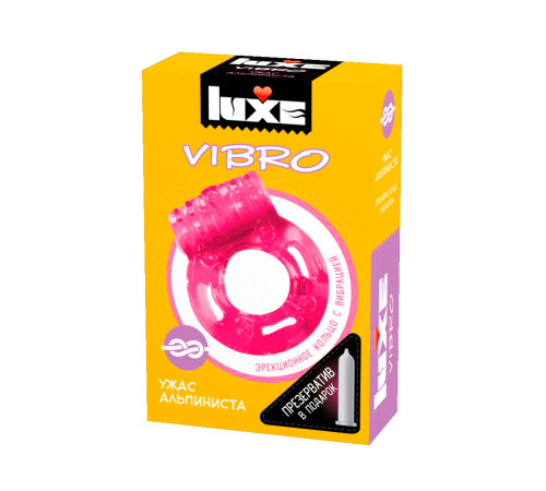 Виброкольцо + Презерватив Ужас альпиниста 1шт. от Luxe VIBRO