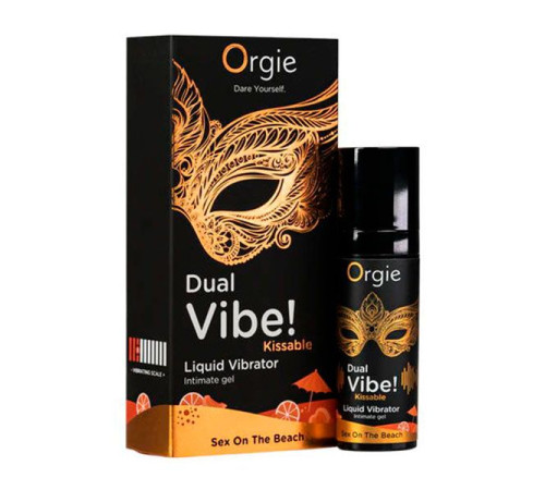 Жидкий вибратор ORGIE DUAL VIBE! KISSABLE SEX ON THE BEACH 15мл