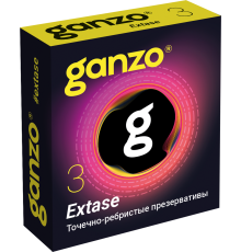 Презервативы Ganzo Extase, точечно-ребристые, 3 шт