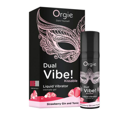 Жидкий вибратор ORGIE Dual Vibe! Strawberry Gin And Tonic 15мл