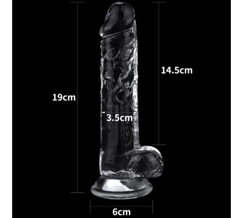 Фаллоимитатор прозрачный от Love toy (14,5 см х 3,5 см)