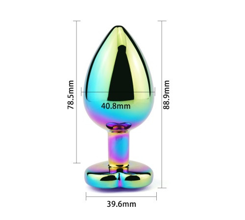 Анальная пробка Plug with Purple Crystal L (7,8 х 4 см)